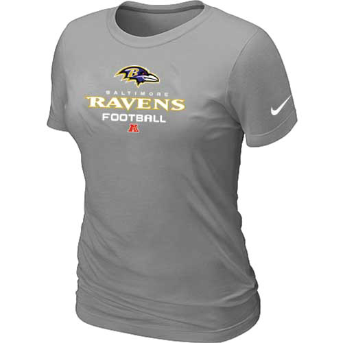 Nike Baltimore Ravens Women's Critical Victory NFL T-Shirt - Light Grey